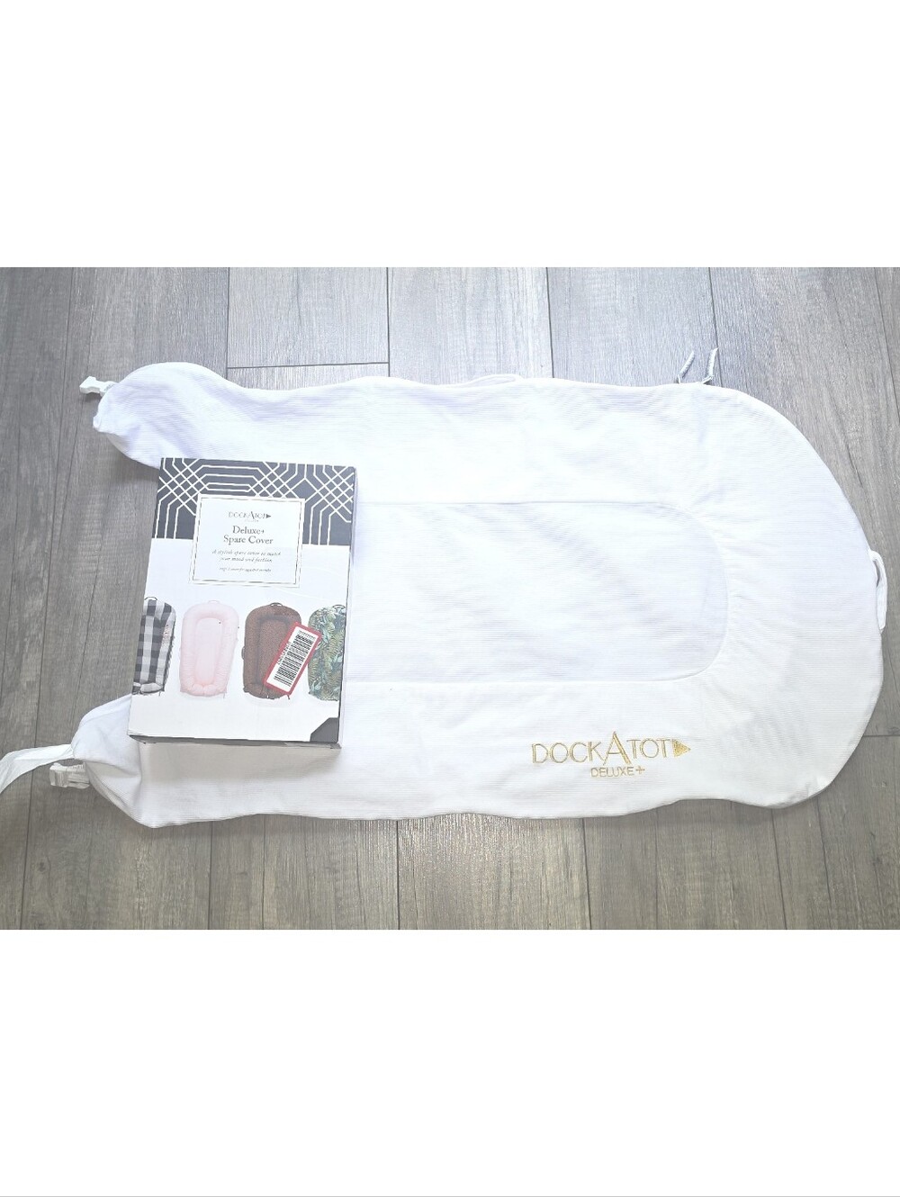 DockATot Deluxe+ Spare Cover White | EUC + Original Box